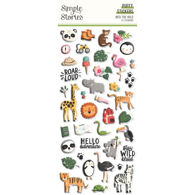 Simple Stories - Into the Wild Puffy Stickers
