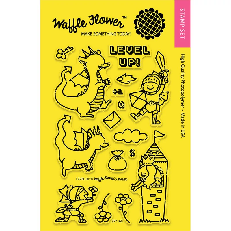 Waffle Flower Clear Stamp - Level Up 