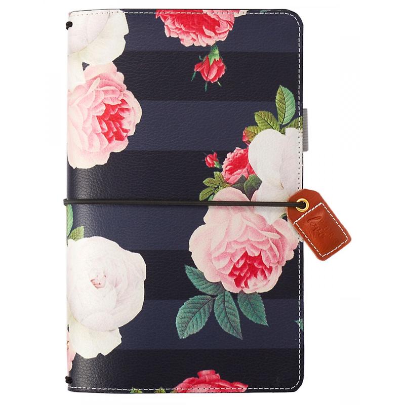 Traveler S Notebook Webster S Pages Color Crush Traveler S Notebook Planner Black Floral Pink And Paper Scrapbooking Shop