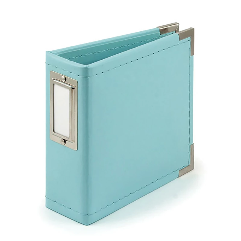 We R Memory Keepers - 4x4 Classic Leather Album - Aqua