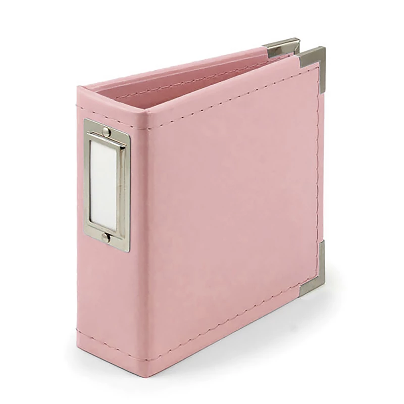 We R Memory Keepers - 4x4 bőr album - Pretty Pink