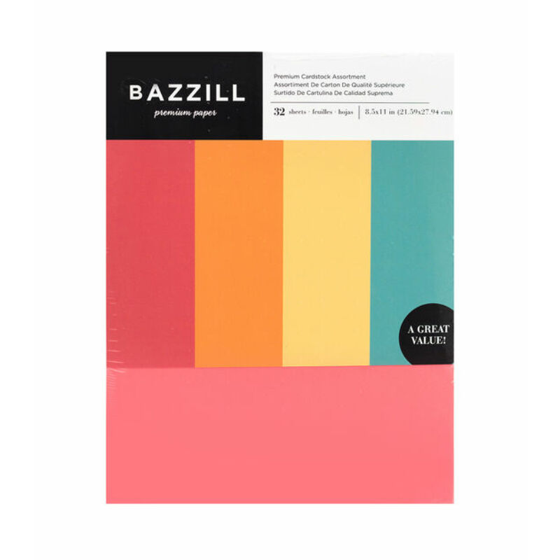 Bazzill Premium 8x11 Paper - Bright (32 Pieces)