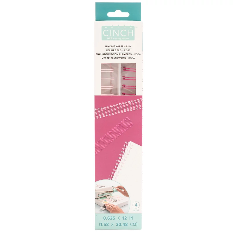We R Memory Keepers - Cinch Pink Wire - 0.625" (4 Pieces)