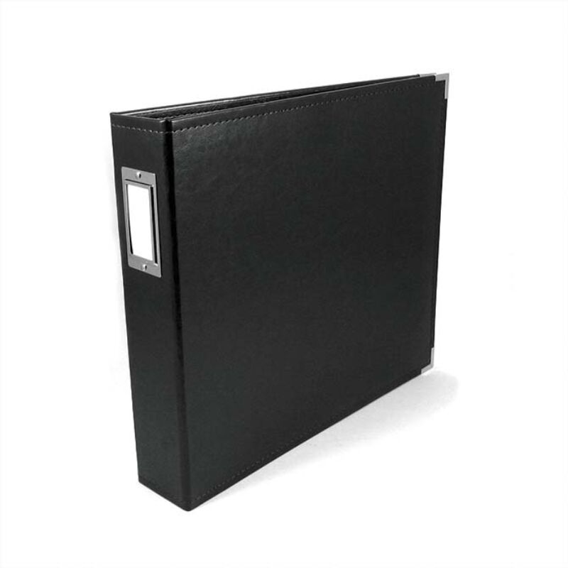 We R Memory Keepers - 12 x 12 Classic Leather Album - Black