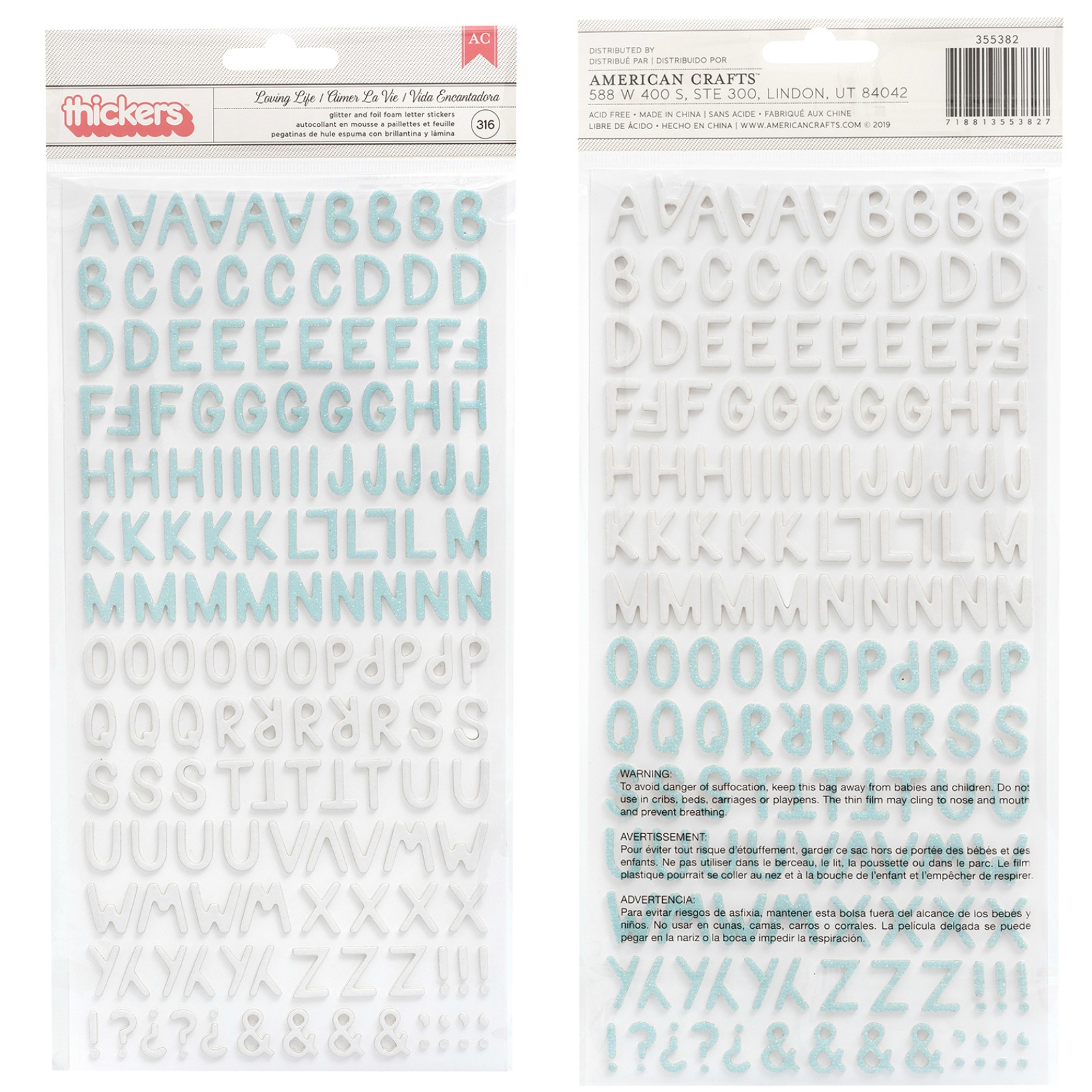 Alphabets American Crafts Amy Tangerine Picnic In The Park Alpha Thickers Living Life 158 Piece Pink And Paper Scrapbooking Shop