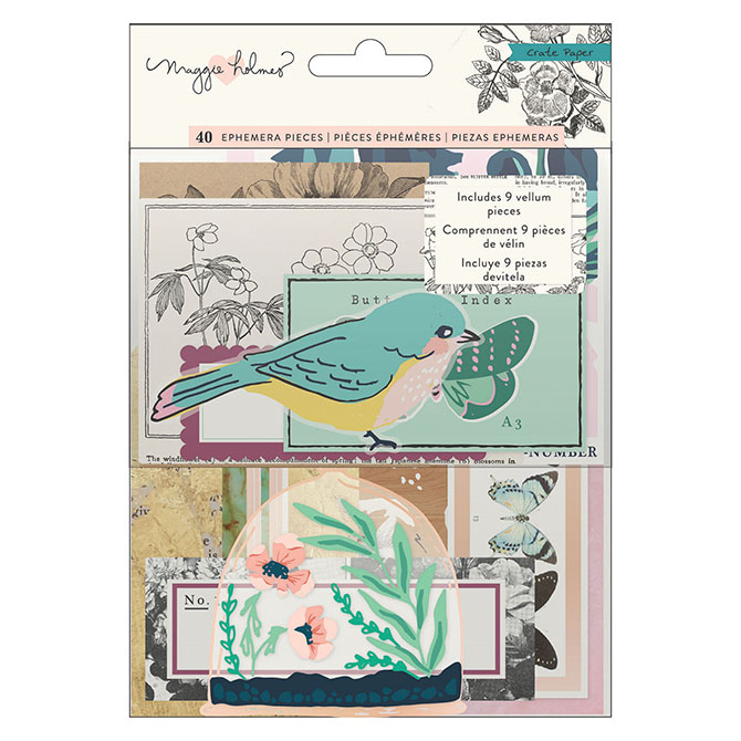 Ephemera Crate Paper Maggie Holmes Flourish Ephemera Pink