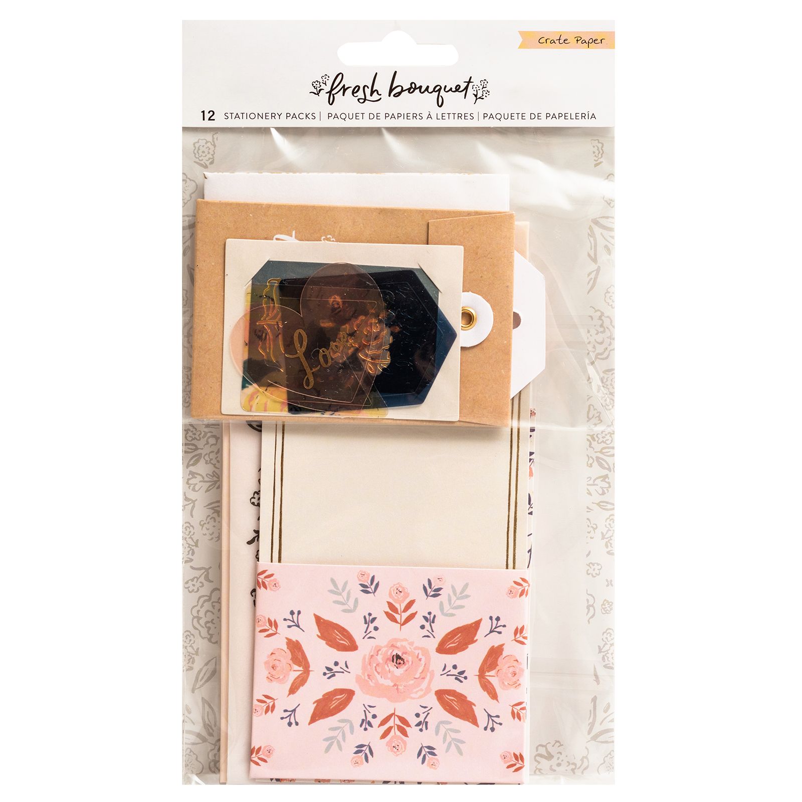 one low price includes paper pad A Coordinating Collection of 6 items Crate Paper FRESH BOUQUET Bundle