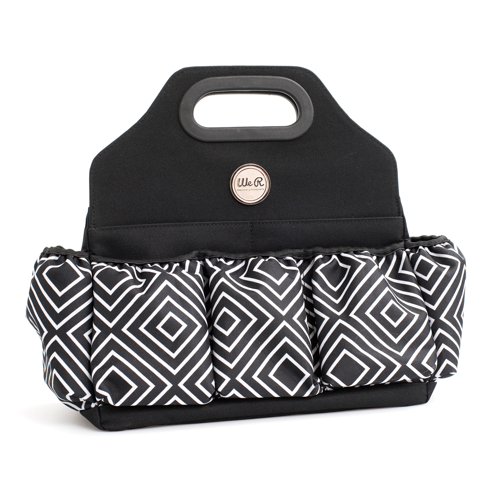 black fabric tote